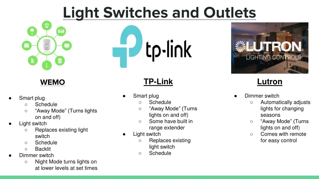 light switches and outlets