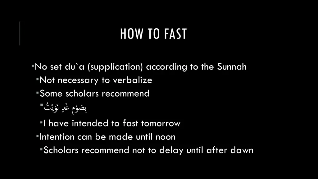how to fast 1