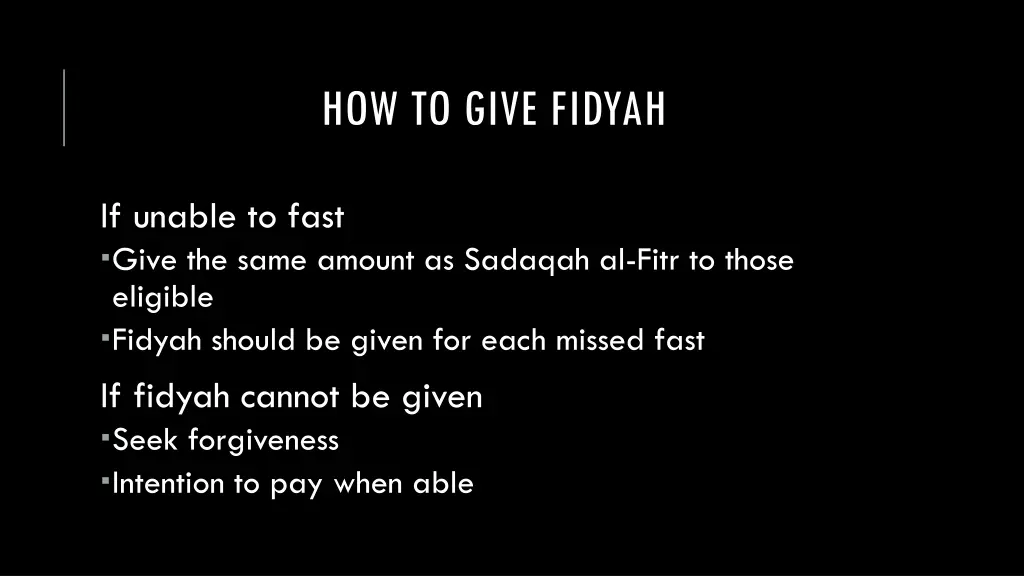 how to give fidyah