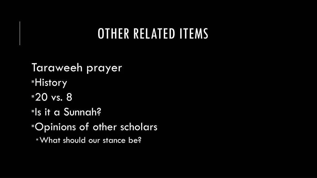 other related items