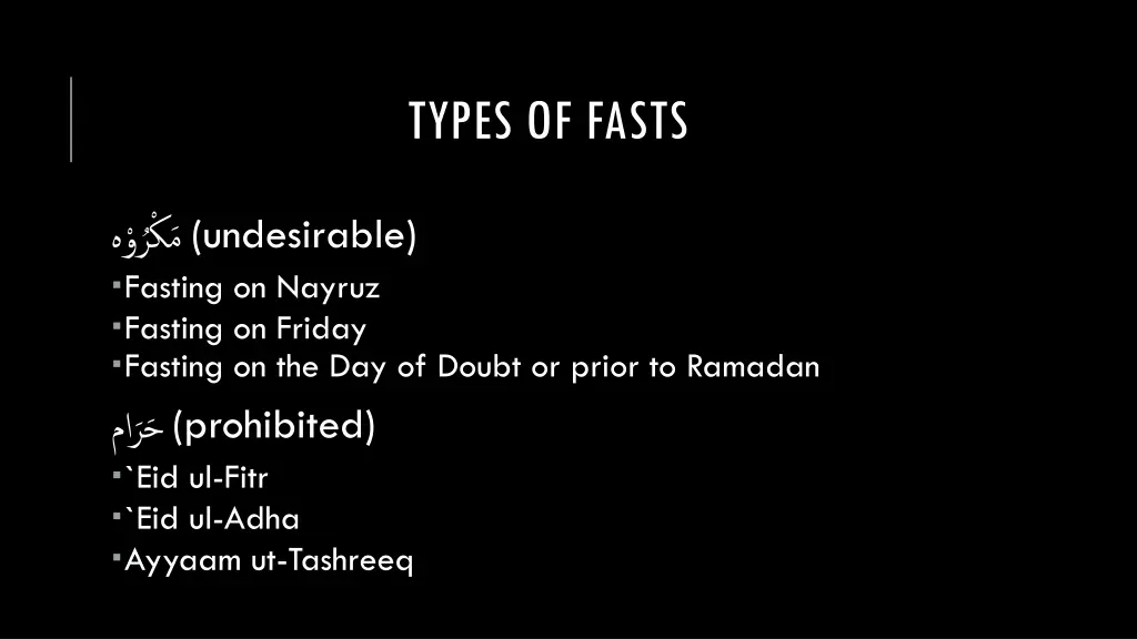 types of fasts 2