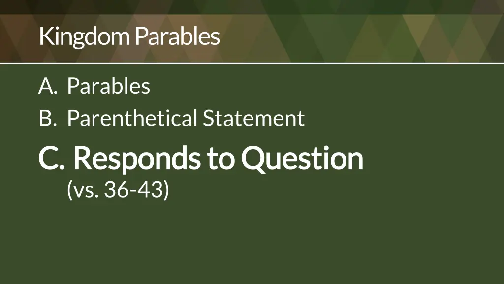 kingdom parables 2