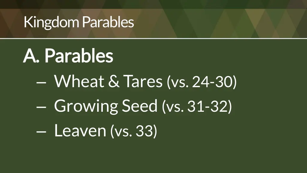 kingdom parables
