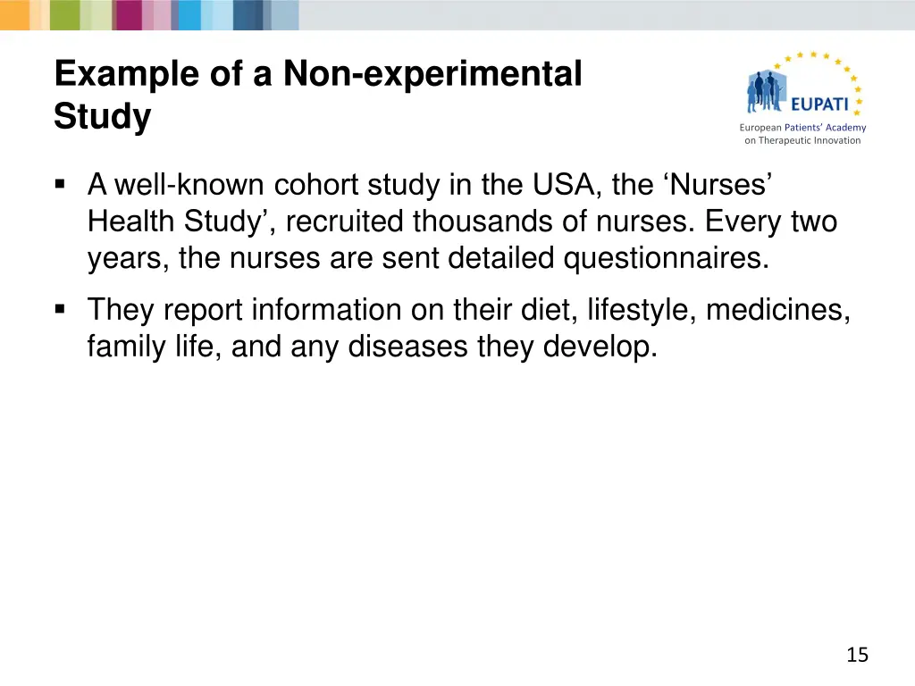 example of a non experimental study