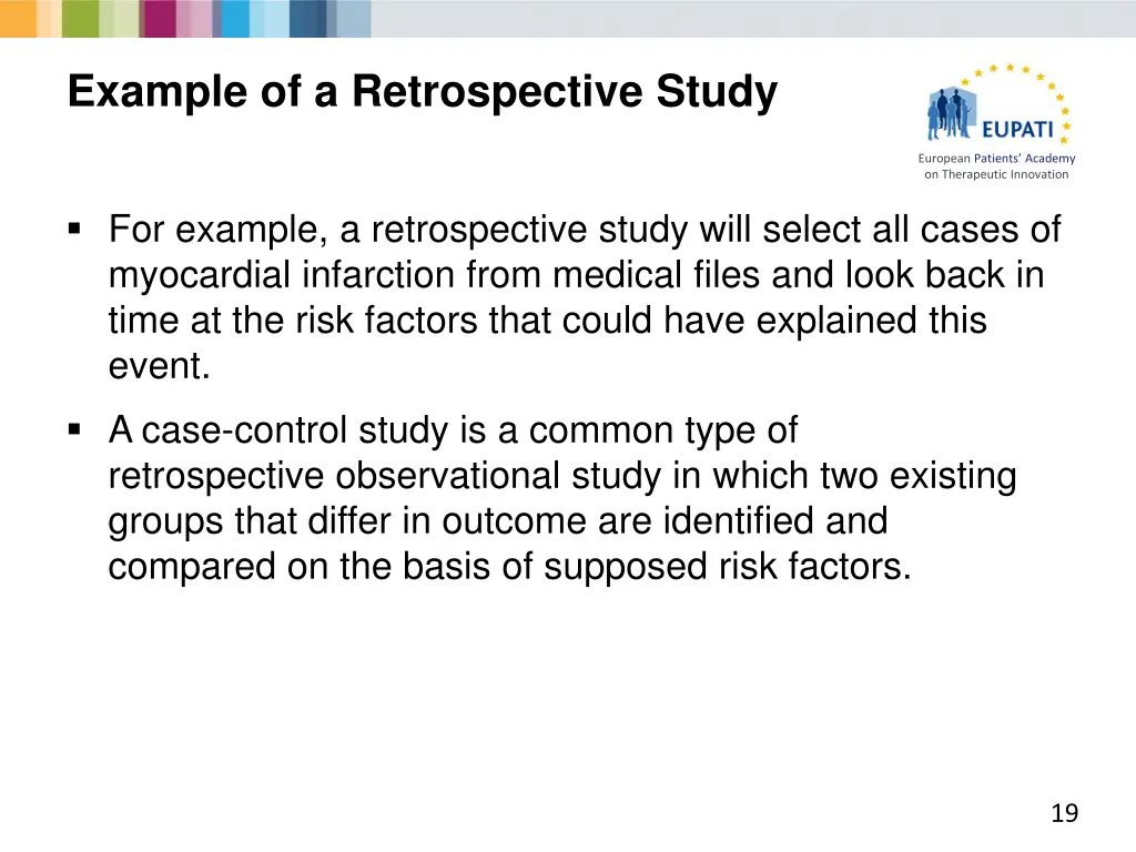 example of a retrospective study