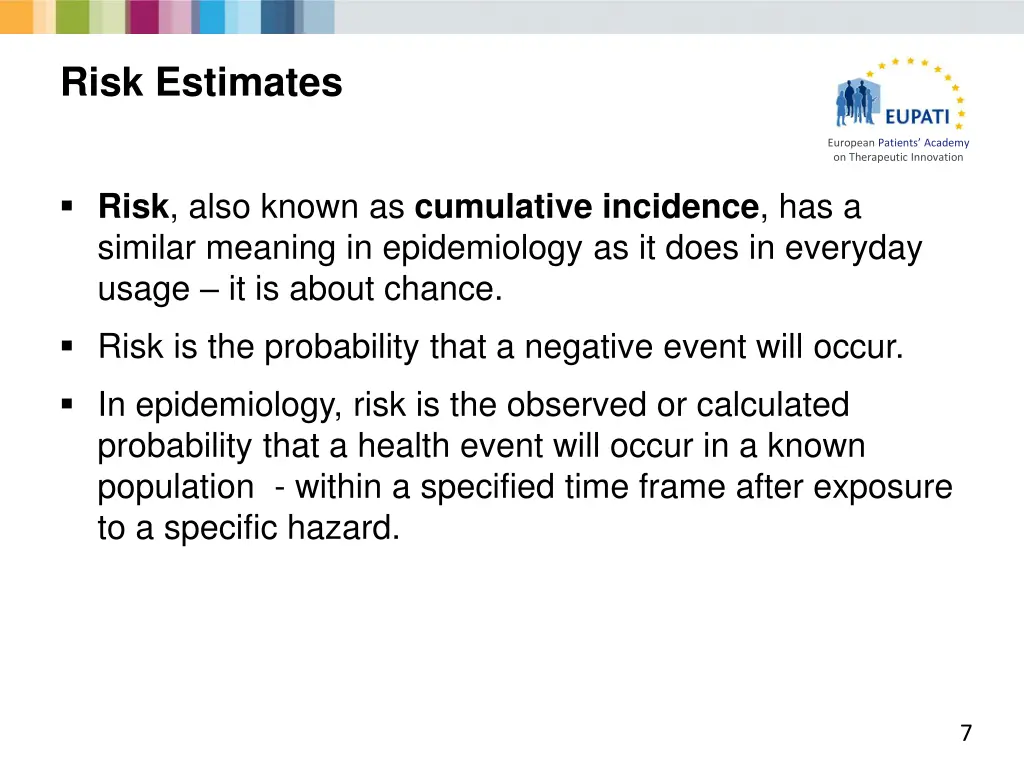 risk estimates