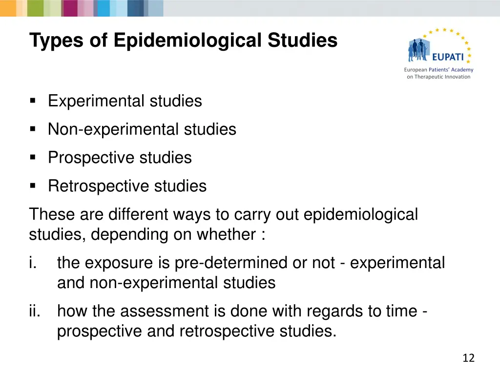 types of epidemiological studies