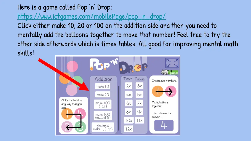 here is a game called pop n drop https