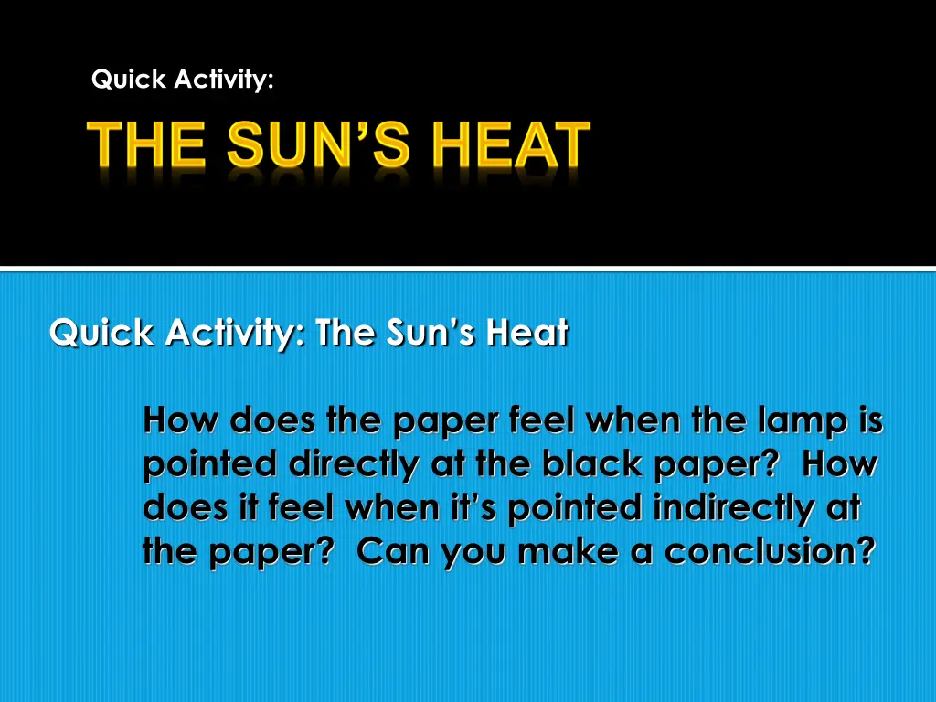 quick activity