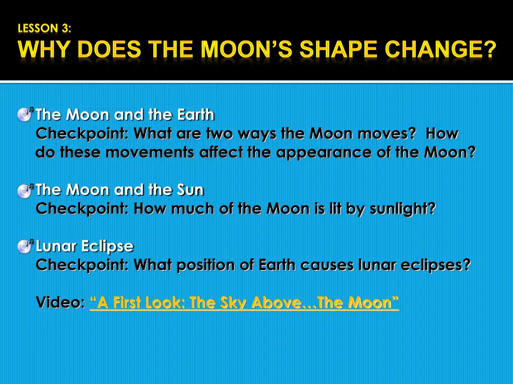 the moon and the earth checkpoint what