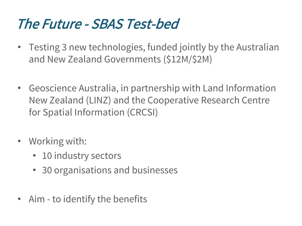 the future the future sbas