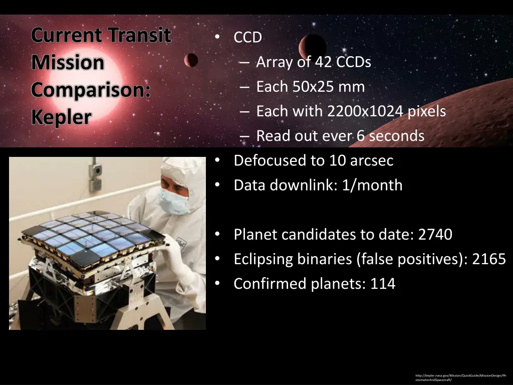 current transit mission comparison kepler 1