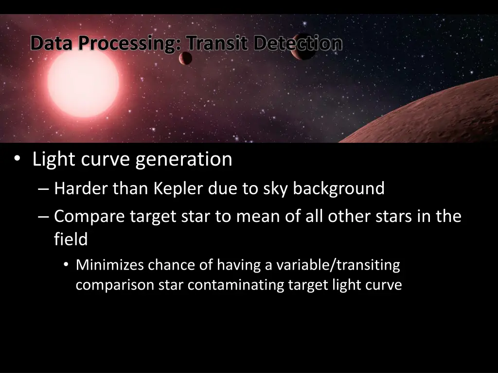 data processing transit detection