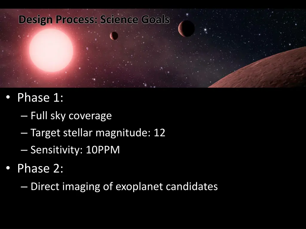 design process science goals