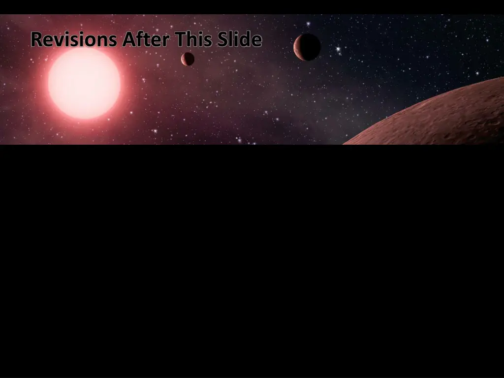 revisions after this slide