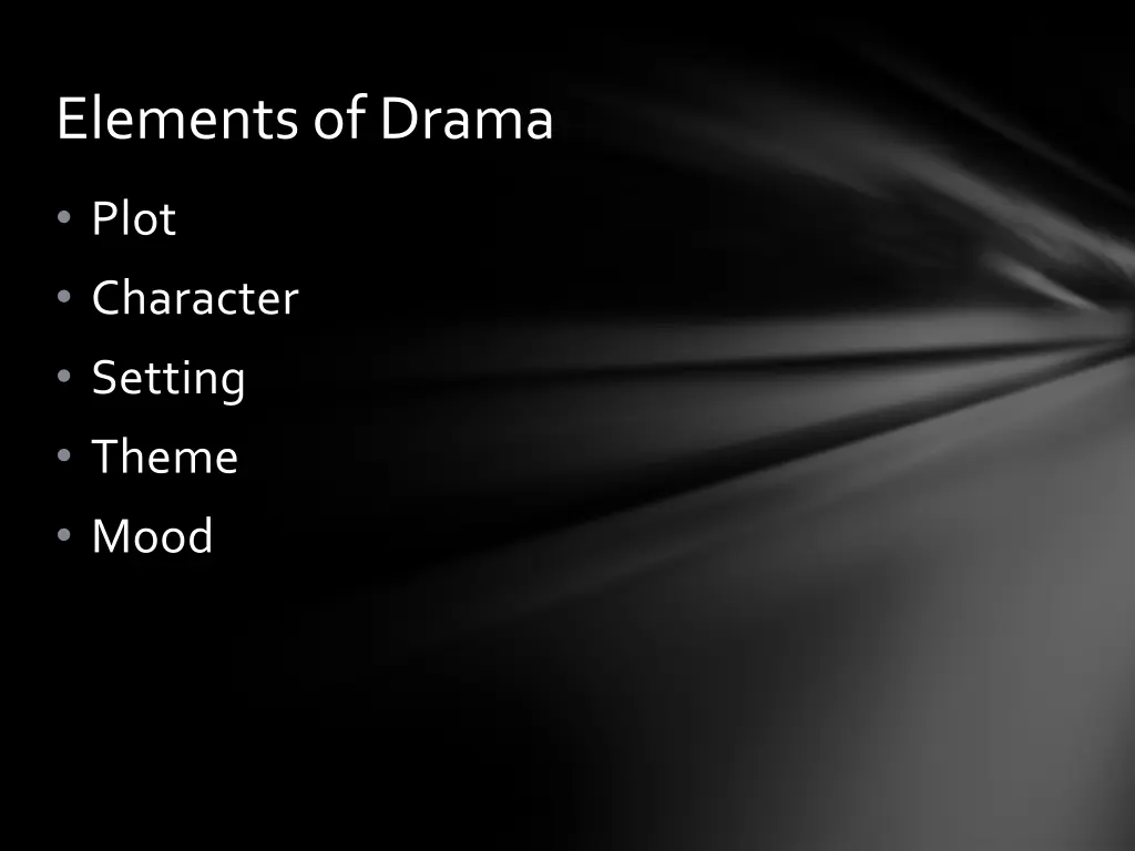 elements of drama