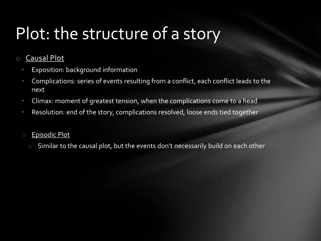 plot the structure of a story