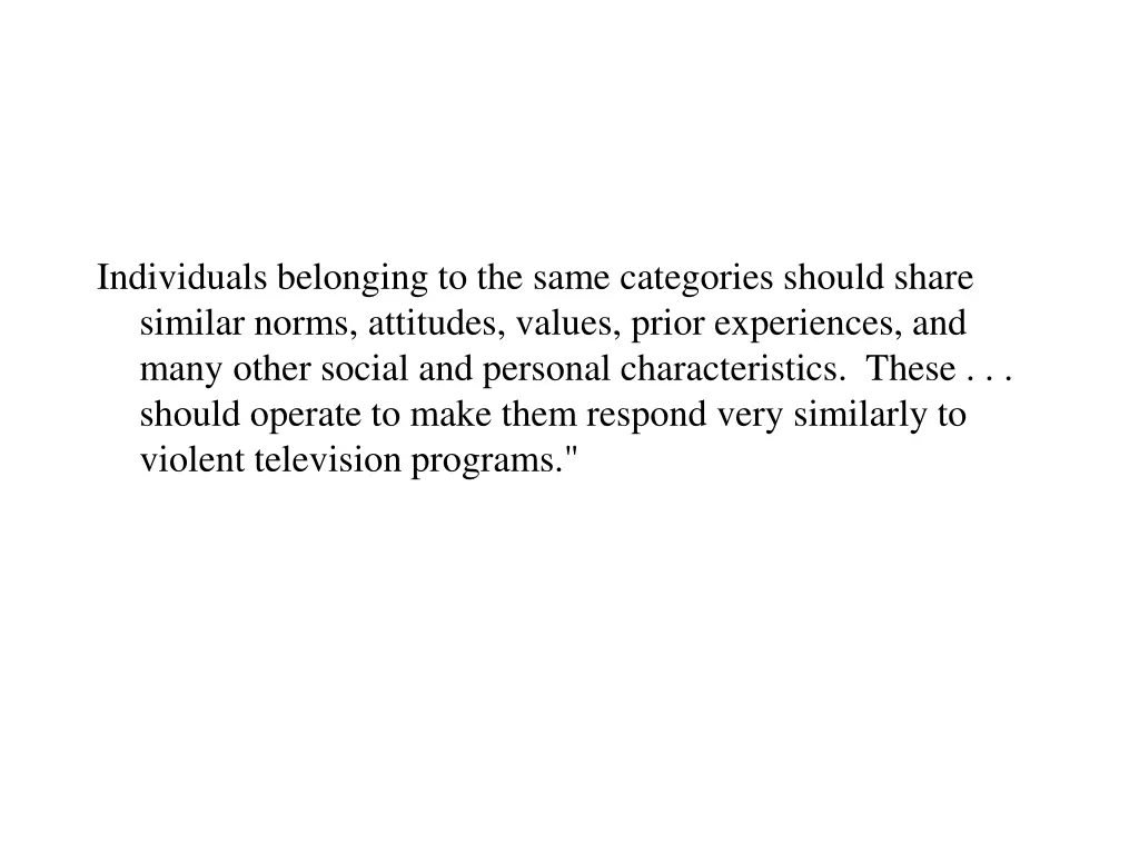 individuals belonging to the same categories