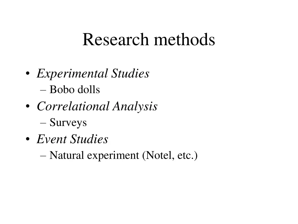 research methods