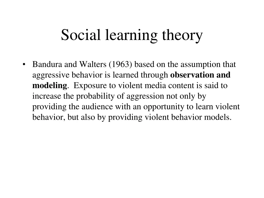 social learning theory