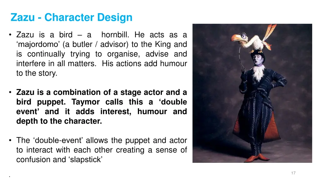 zazu character design