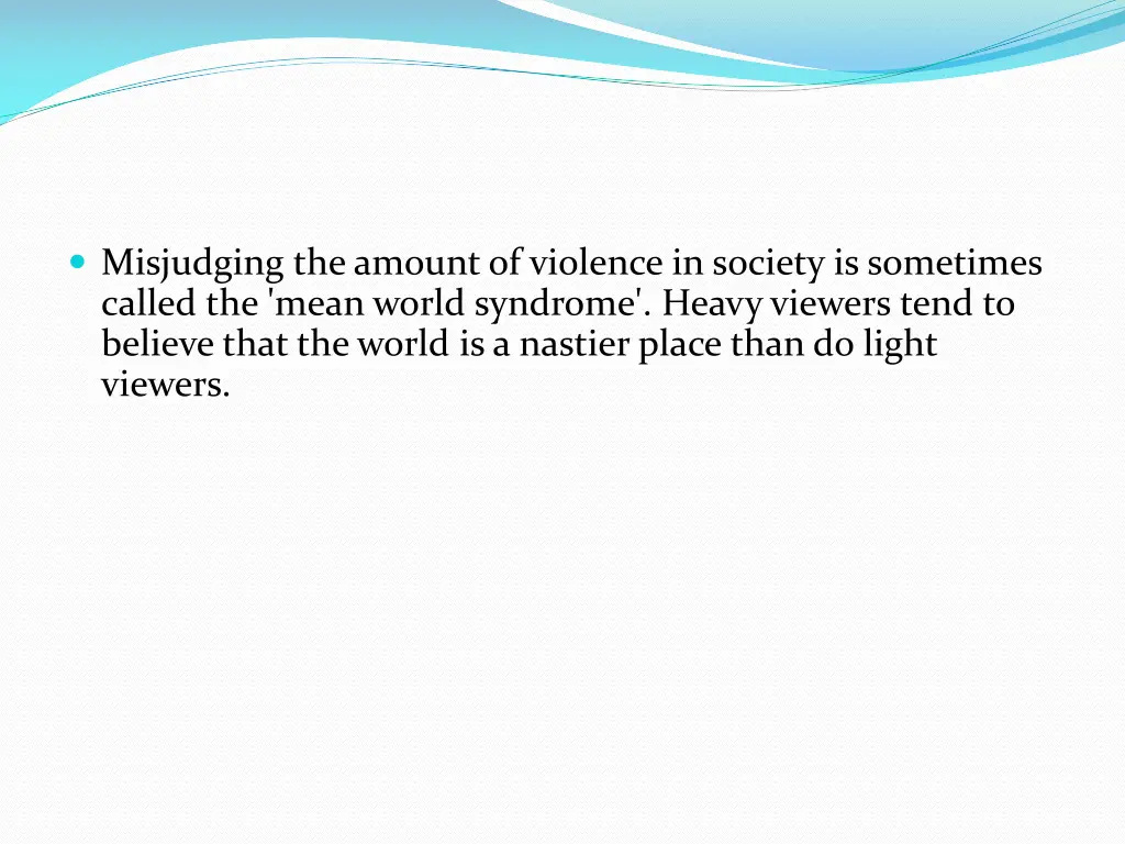misjudging the amount of violence in society