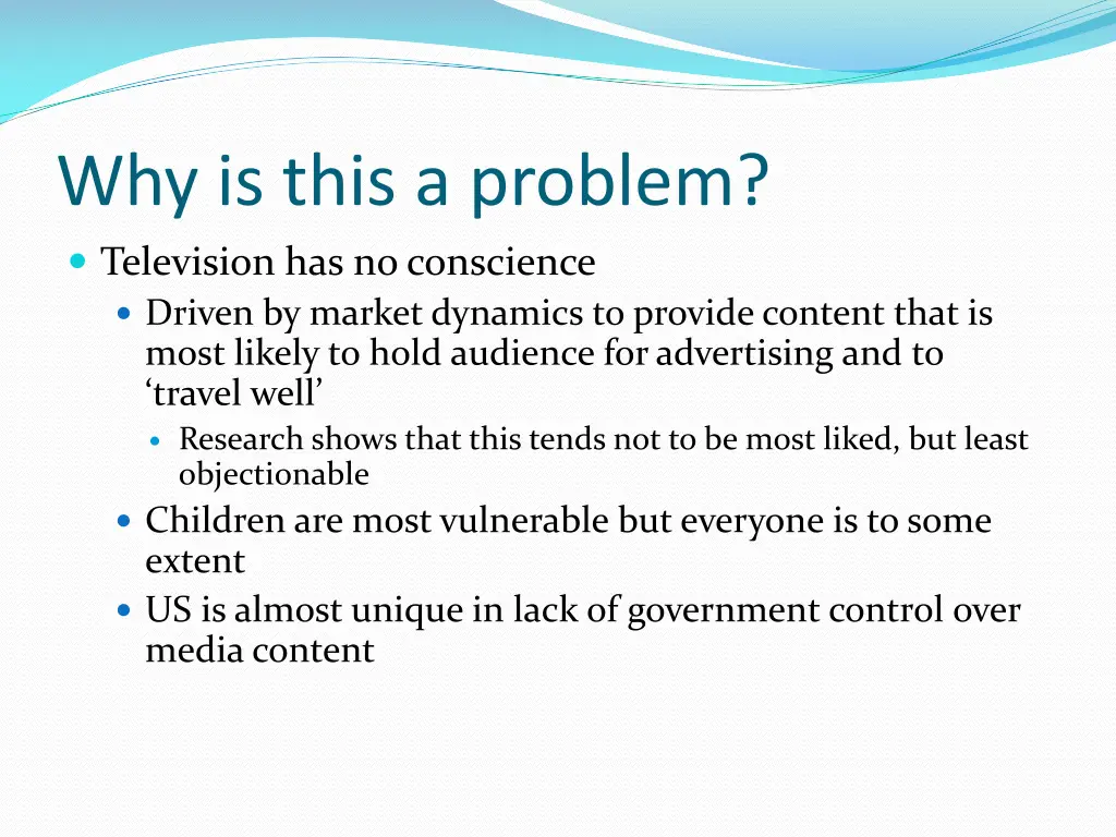 why is this a problem television