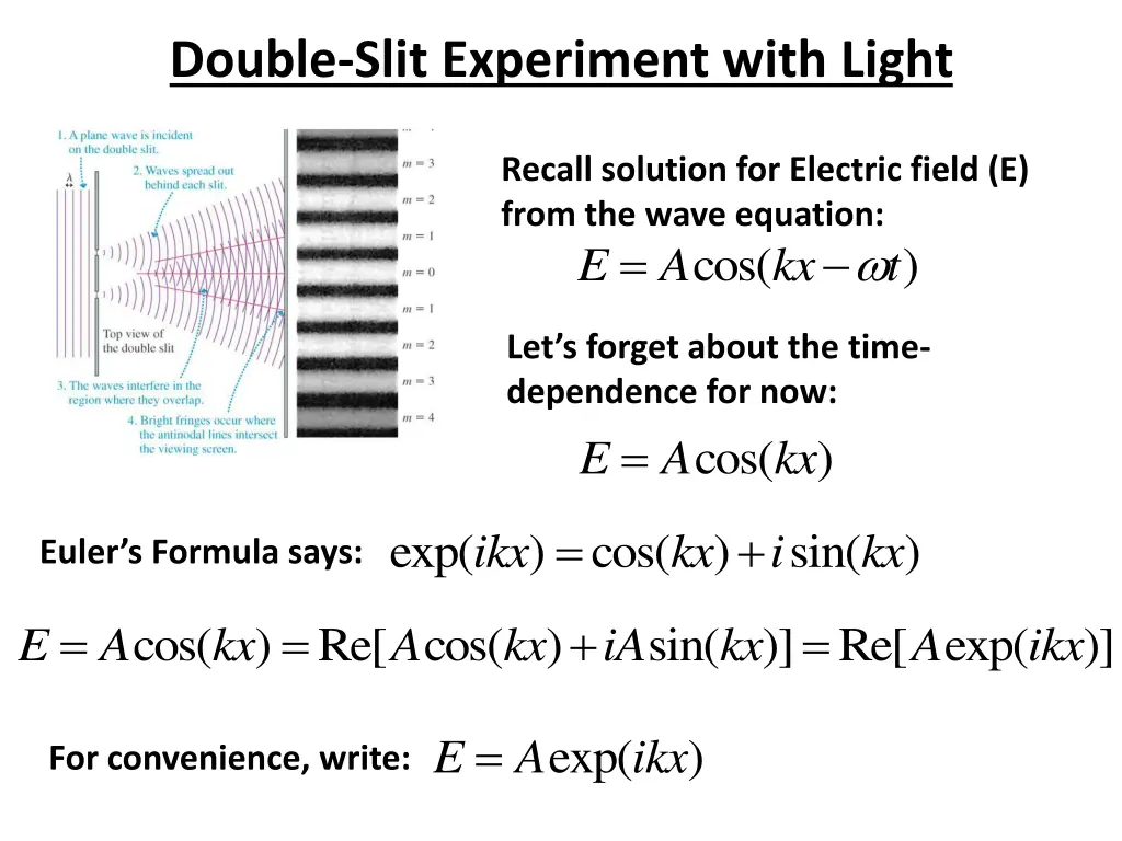 double slit experiment with light