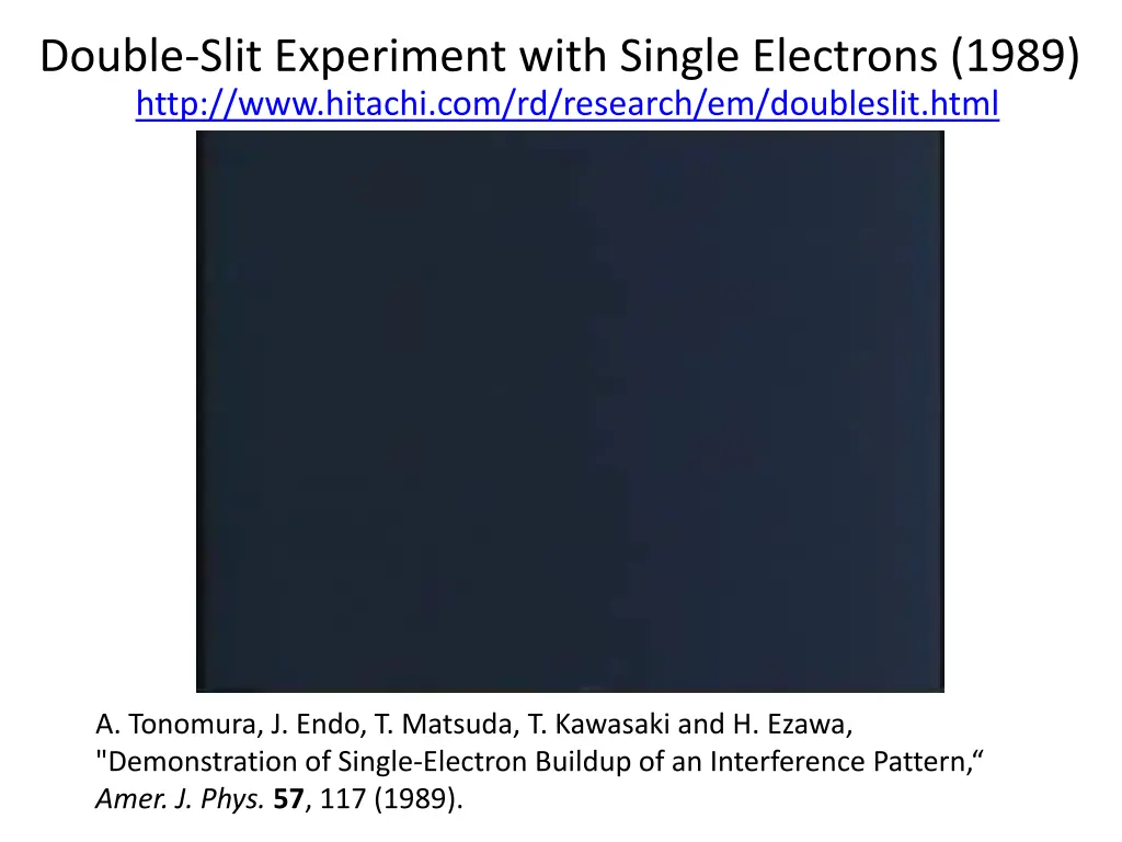 double slit experiment with single electrons 1989