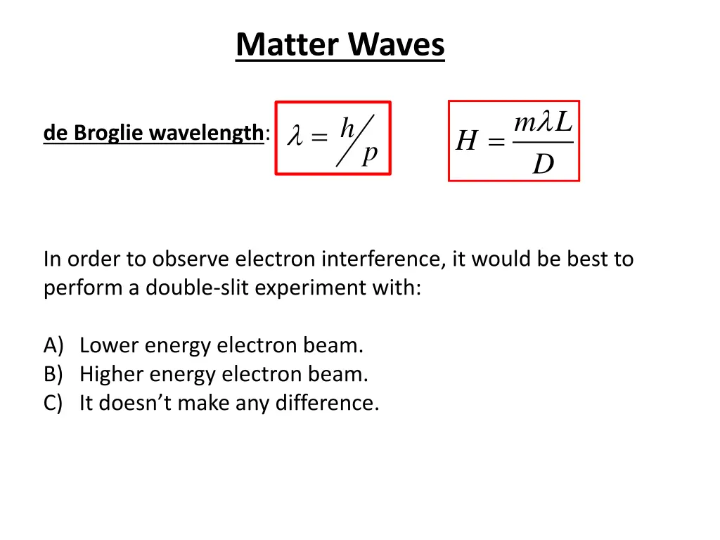 matter waves 2