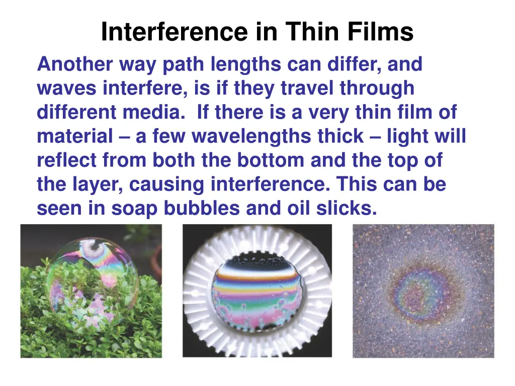 interference in thin films