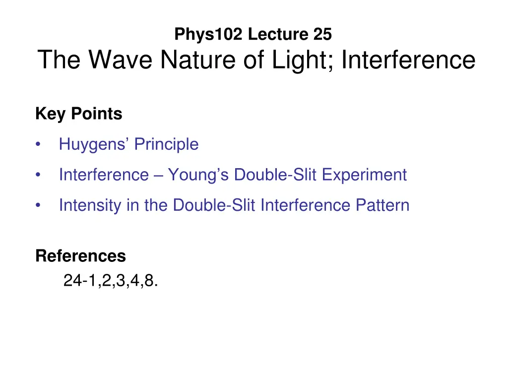 phys102 lecture 25