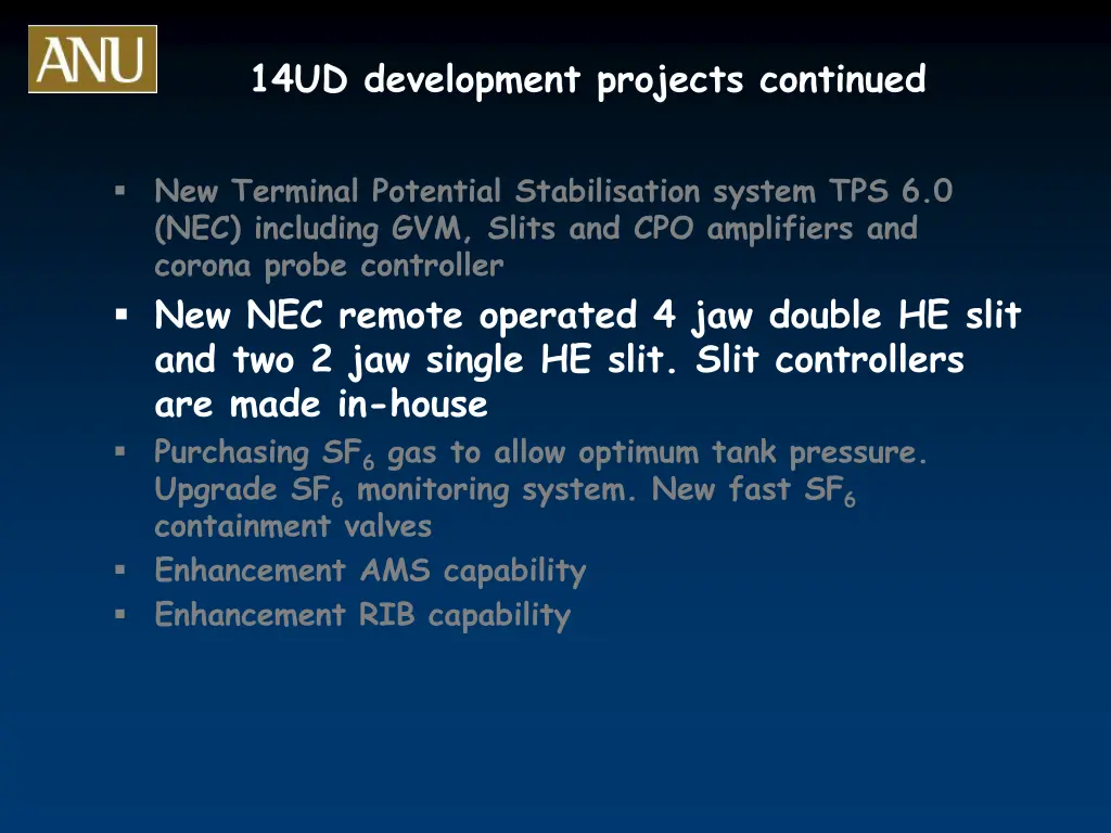 14ud development projects continued