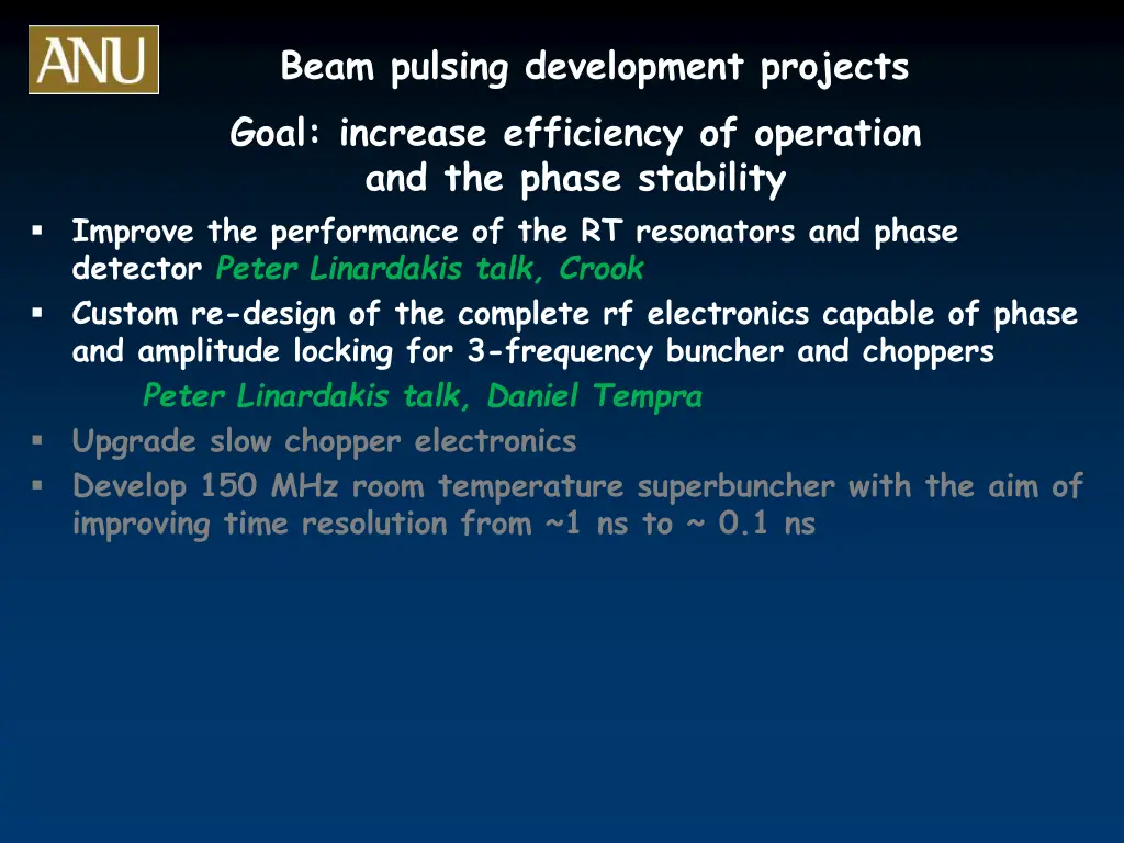 beam pulsing development projects goal increase