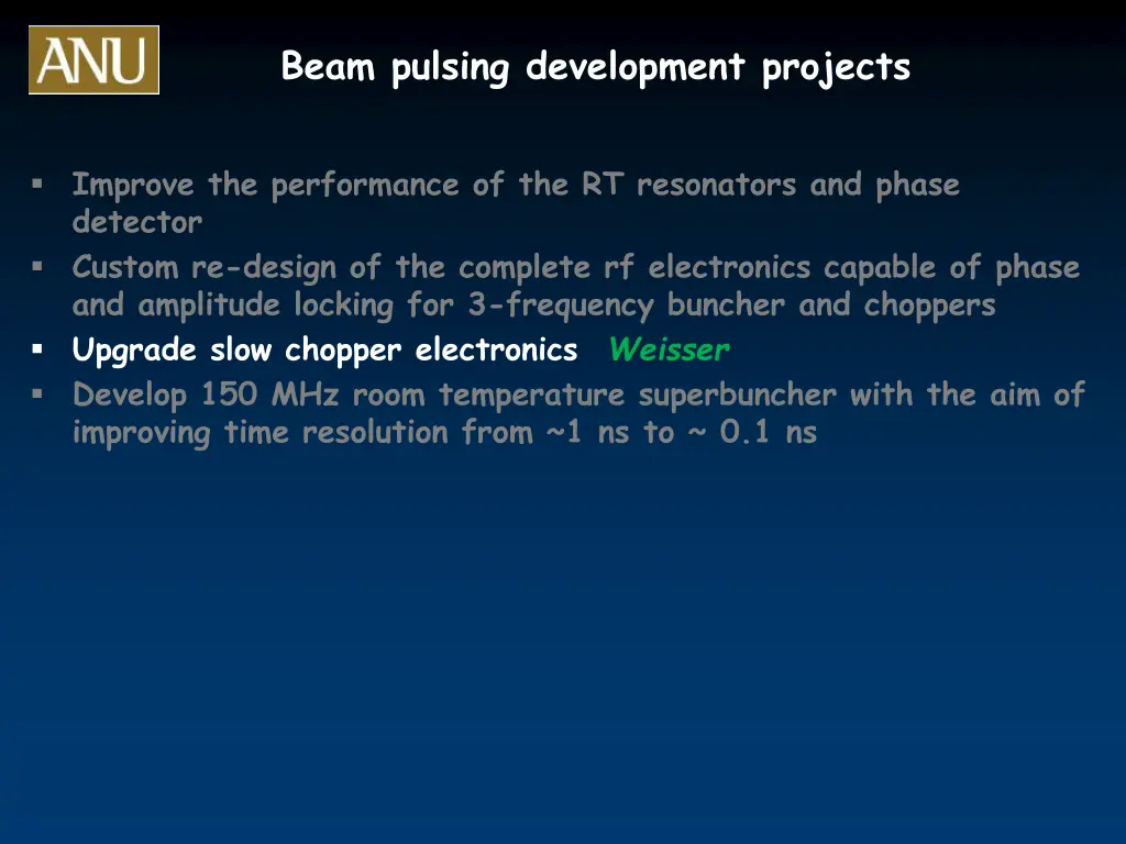 beam pulsing development projects