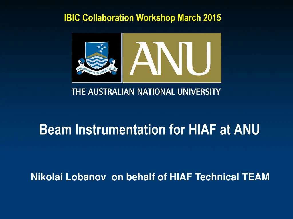 ibic collaboration workshop march 2015