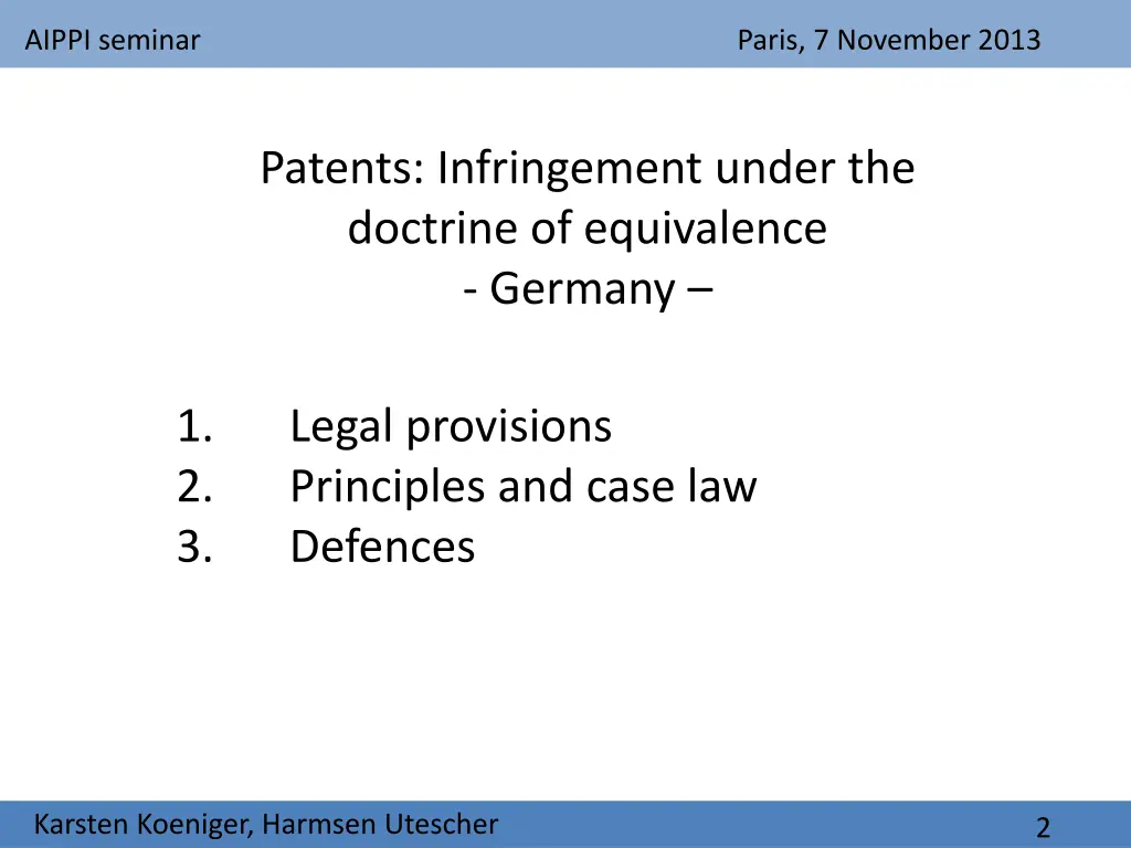 aippi seminar 1