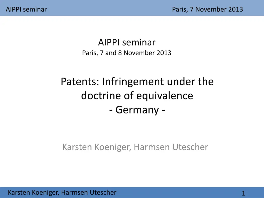 aippi seminar