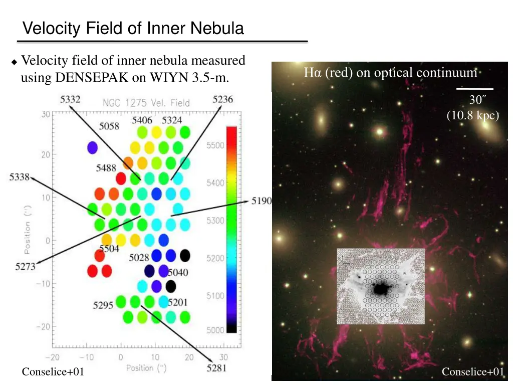 velocity field of inner nebula