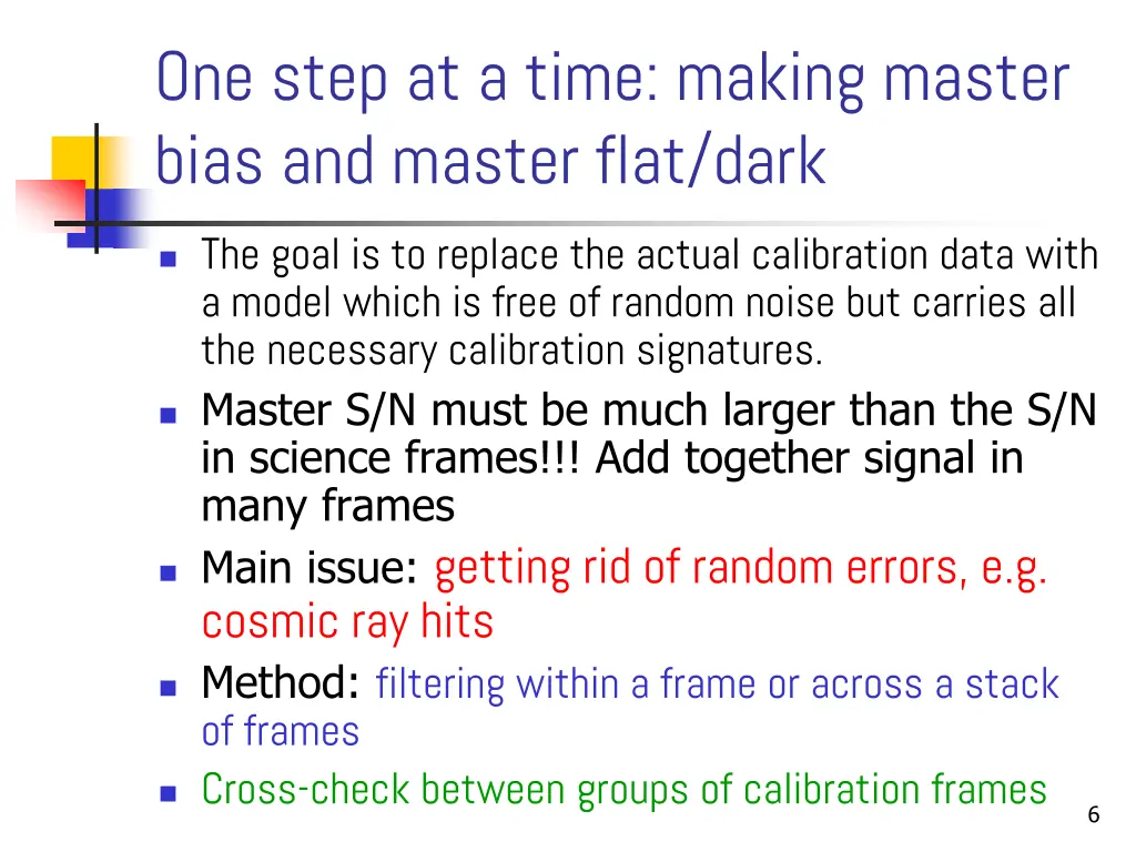 one step at a time making master bias and master