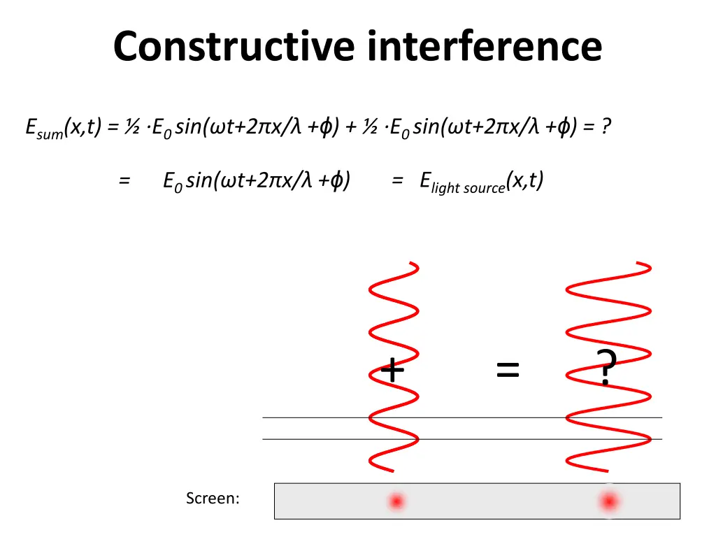 constructive interference