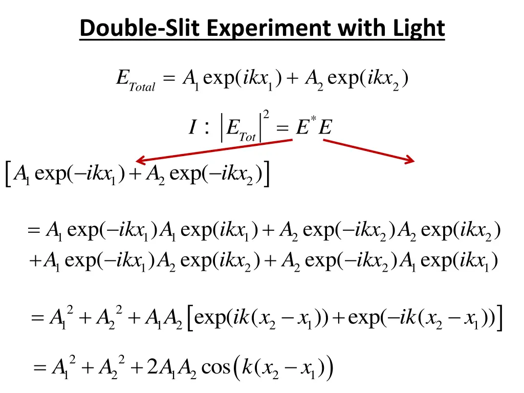 double slit experiment with light 2