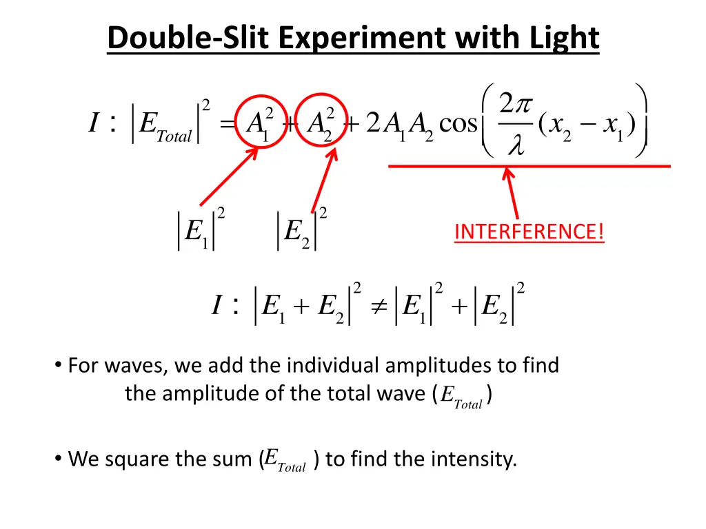 double slit experiment with light 3