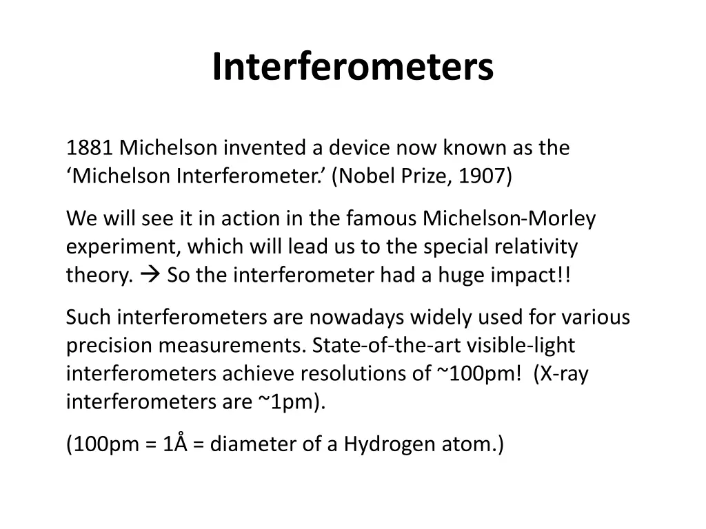 interferometers