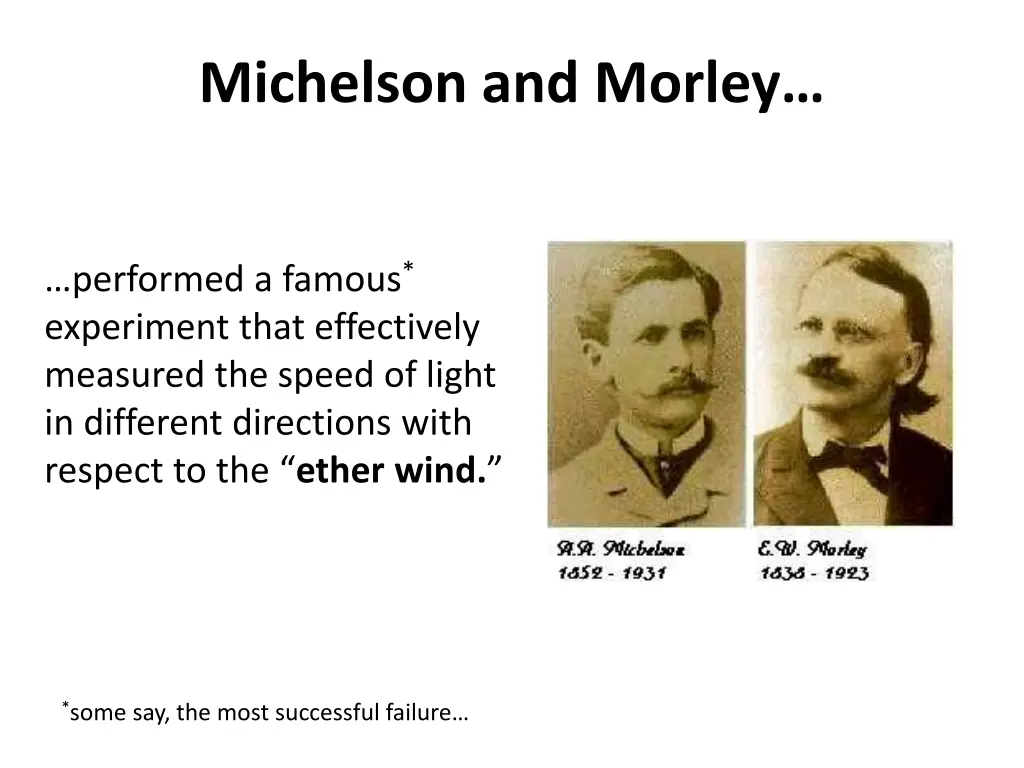 michelson and morley