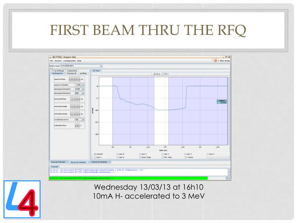 first beam thru the rfq
