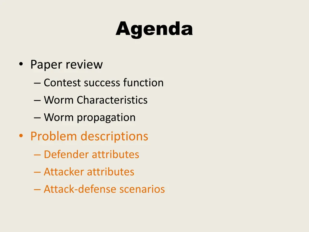 agenda 1
