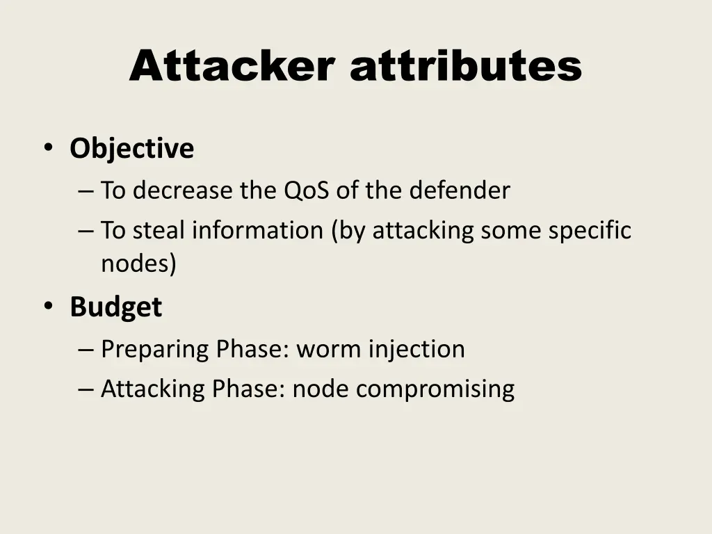 attacker attributes
