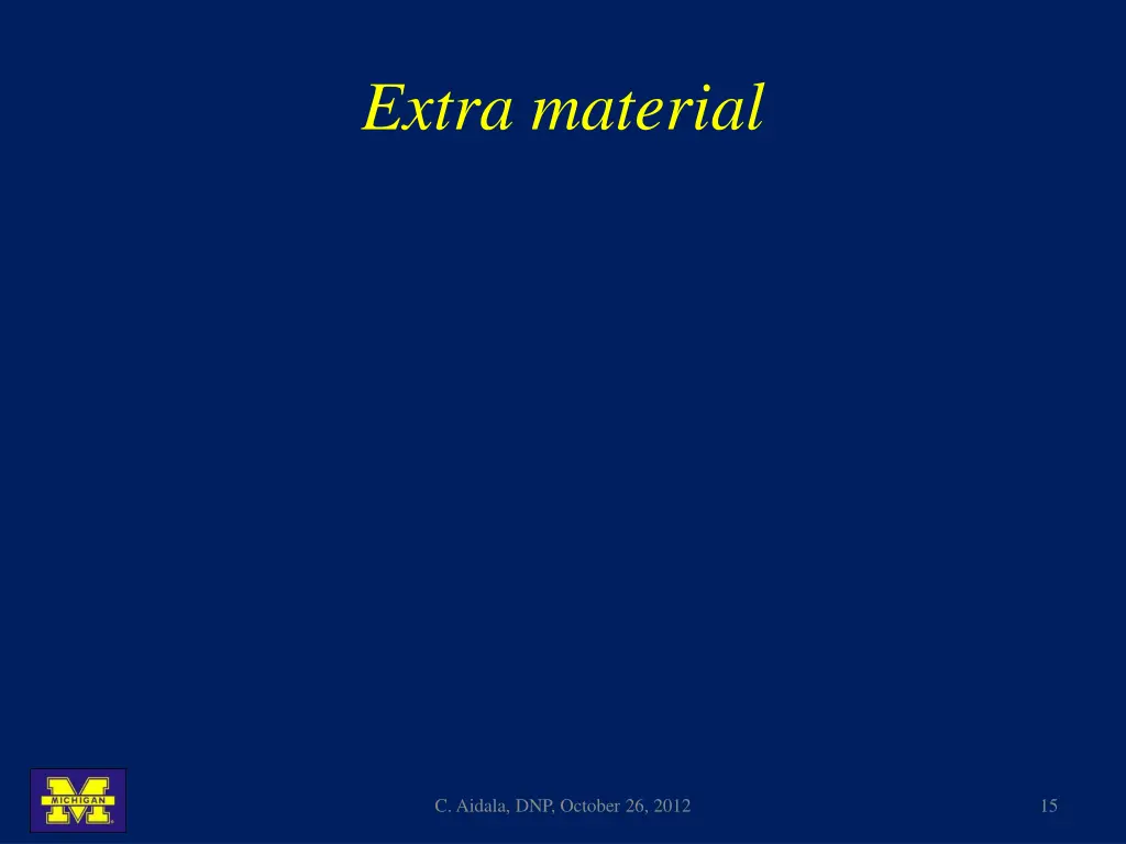 extra material