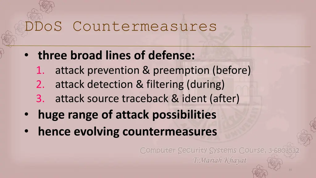 ddos countermeasures